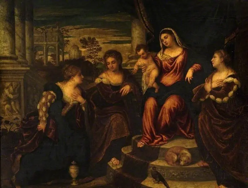 Virgin and Child with SS. Catharine, Mary Magdalene and Barbara, by Polidoro da Lanciano