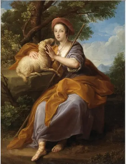 A Lady of the Leeson Family as a Shepherdess, by Pompeo Batoni