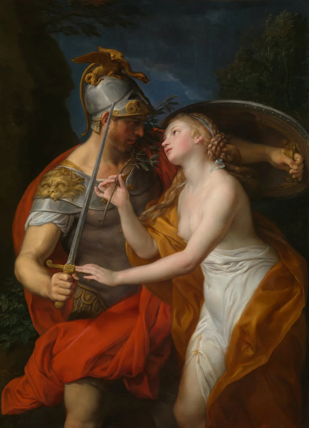 Allegory of Peace and War, by Pompeo Batoni, oil, 1776