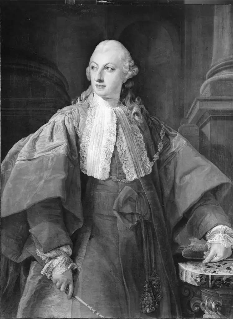 Portrait of Prince Abbondio Rezzonico as Senator of Rome, by Pompeo Batoni