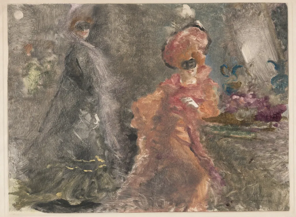 Ballo in Maschera (Masquerade Ball), by Pompeo Mariani, paint