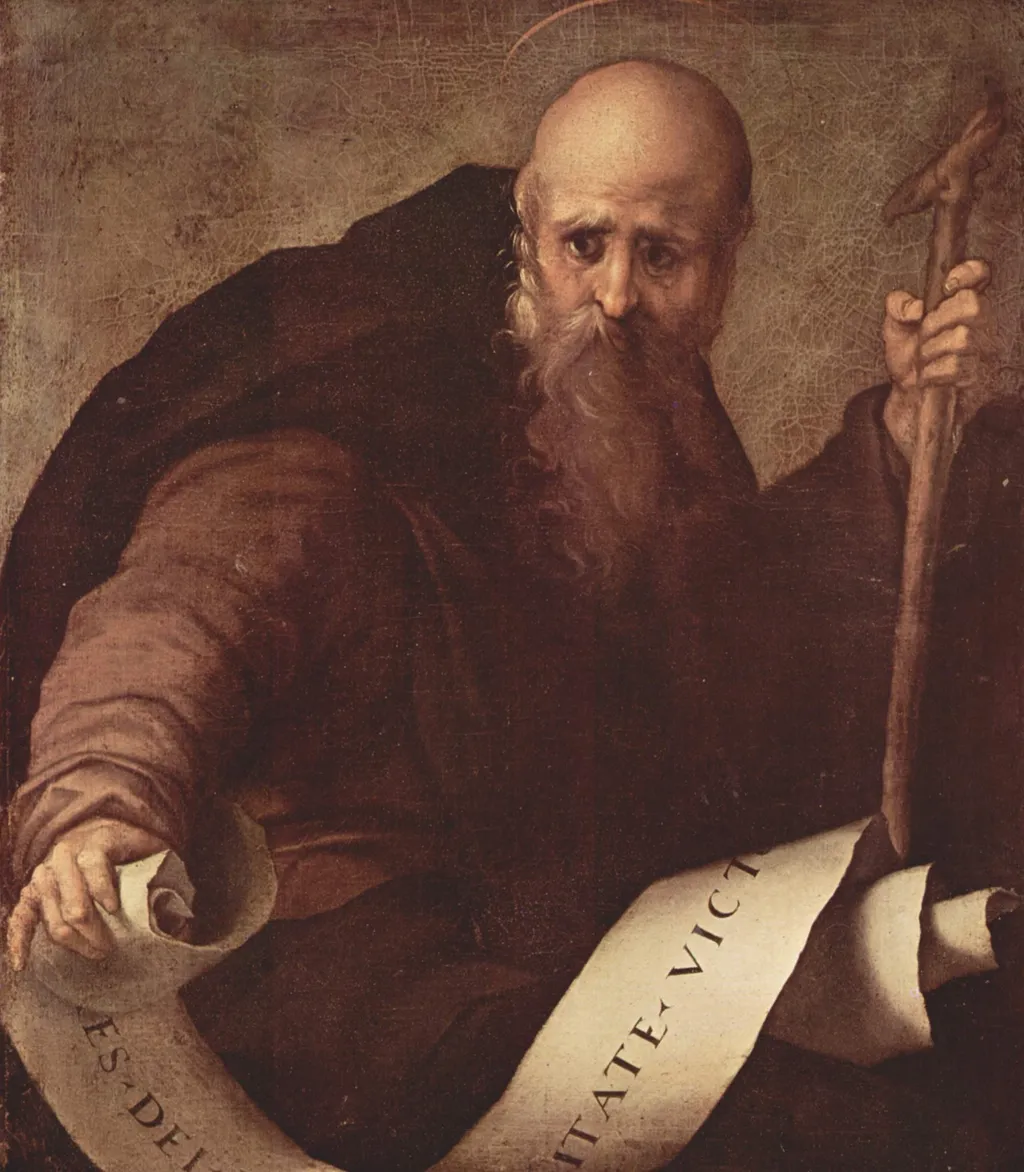 Saint Anthony Abbot, by Pontormo, oil, 1519