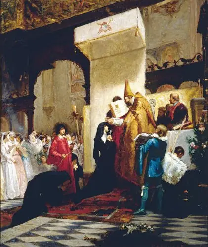 Investiture of Saint Jane Frances de Chantal, by Ponziano Loverini