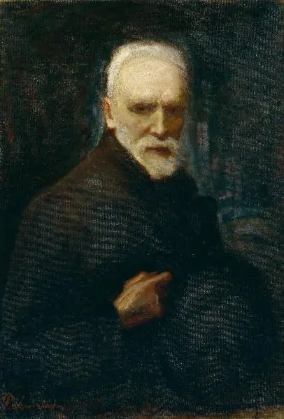 Self portrait, aged 80, by Ponziano Loverini