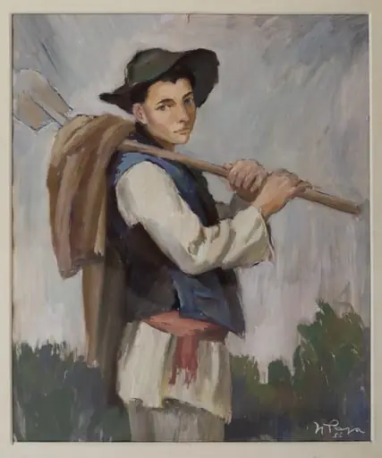 Tânăr din Fărcășeni (Tânăr din Fărcășeni de la munca voluntară), by Popa Nicolae