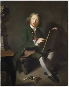 Portrait of a Boy (Horace Hone), Sketching, by Nathaniel Hone the Elder