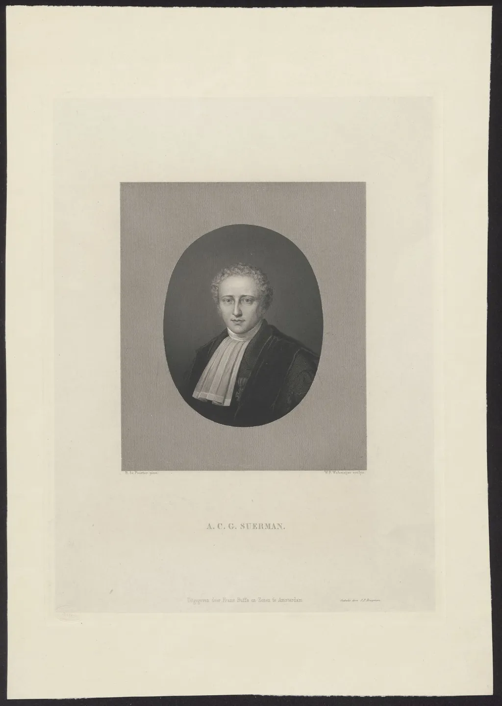Portrait of A.C.G. Suerman, clergyman