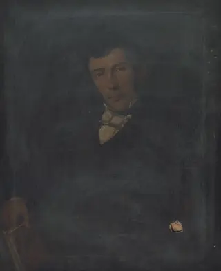 Portrait of a gentleman holding a book