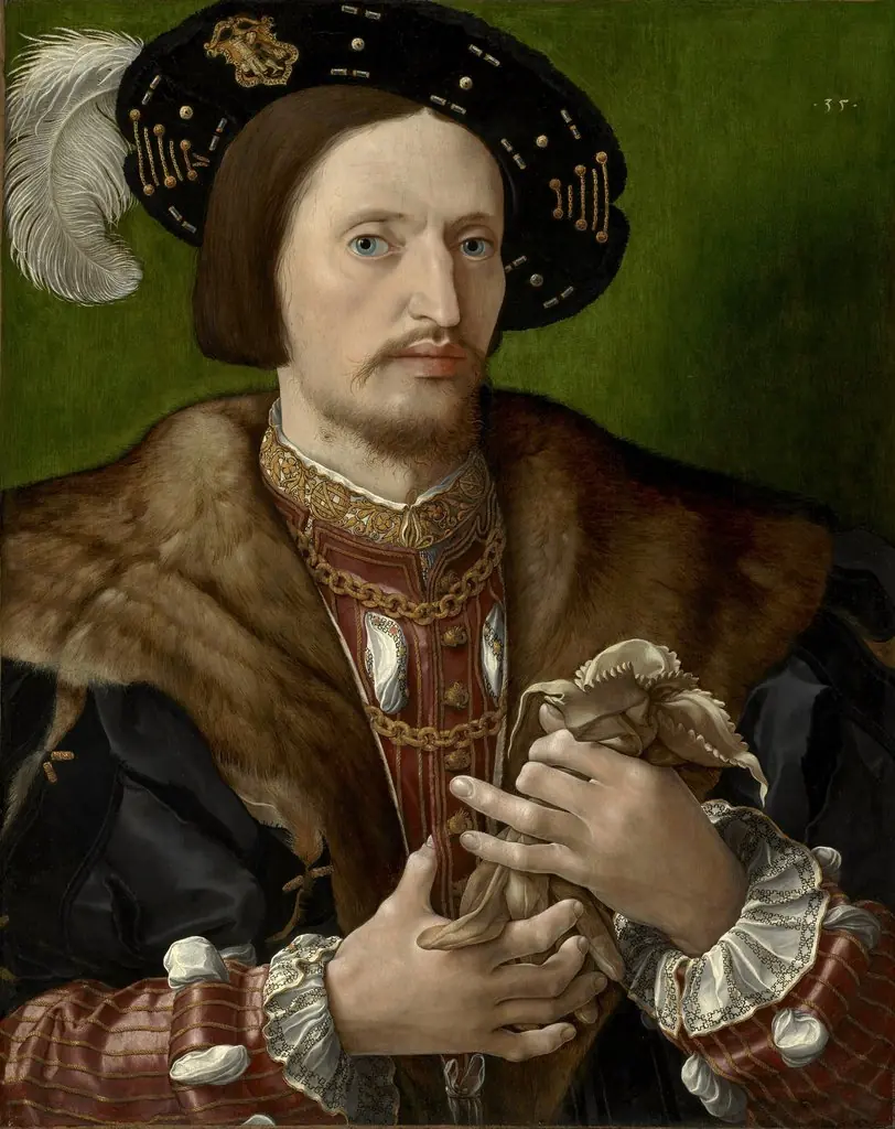 Portrait of a Gentleman holding Gloves