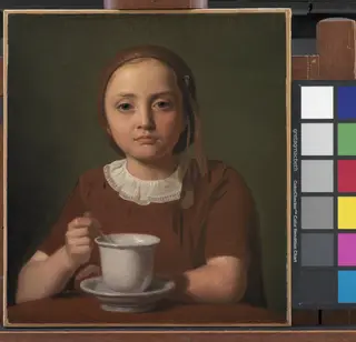 Portrait of a Little Girl, Elise Købke, with a Cup in front of her