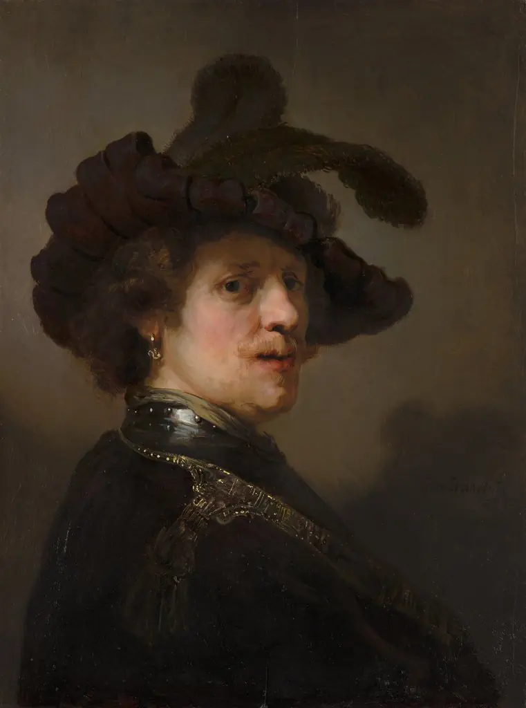 Portrait of a man in a plumed hat