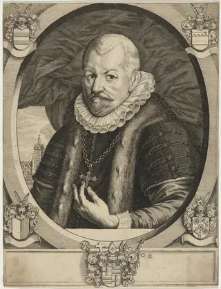 Portrait of a Man With Cross Around Neck