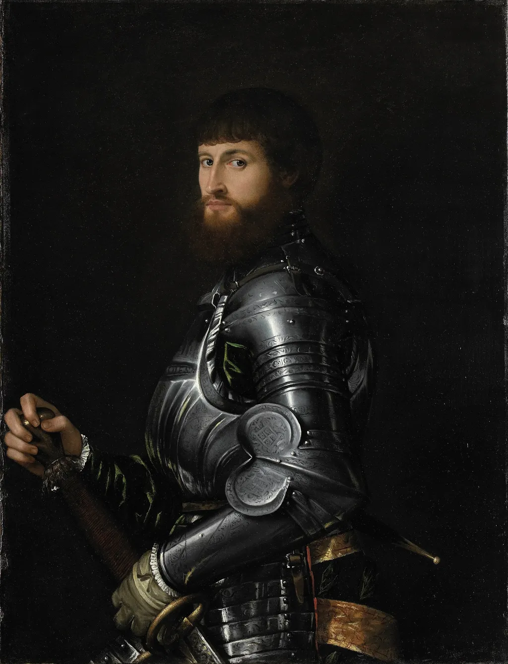 Portrait of a Nobleman in Armor, oil, 1550