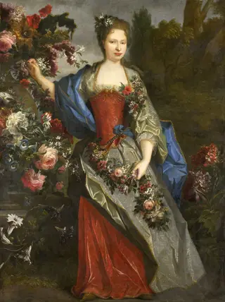 Portrait of a Woman, according to tradition Marie Louise Elisabeth d'Orl&#233;ans (1695-1719), Duchesse de Berry, as Flora