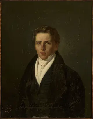 Portrait of a young man, by Joseph-Nicolas Robert-Fleury