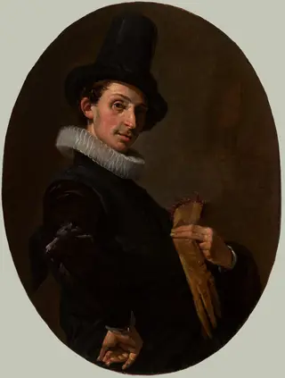 Portrait of a Young Man with gloves