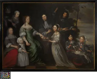 Portrait of Albert de Grass and Marie-Anne Pardo with their family