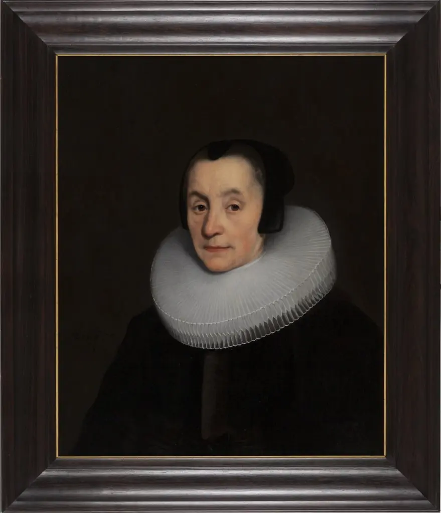 Portrait of Anna Luls (1578-1655). Wife of Diederick Hoeufft