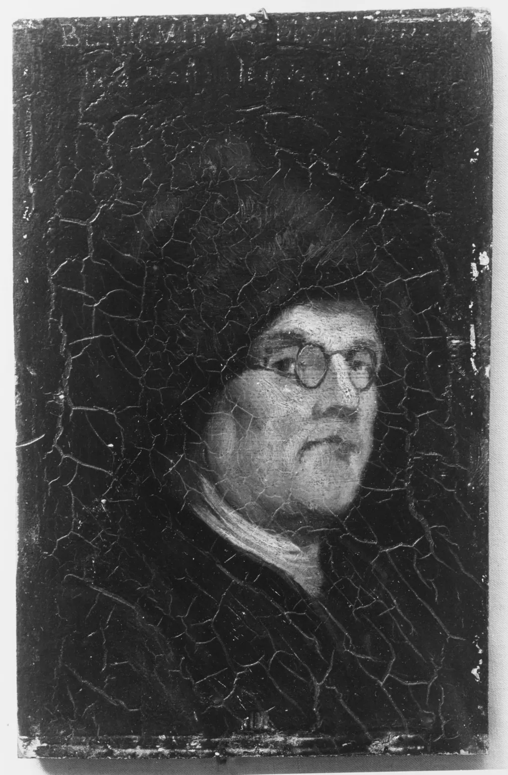 Portrait of Benjamin Franklin, oil, 1829