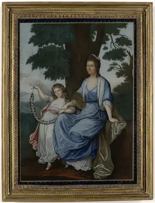 Portrait of Catharina Cornelia Geertruida van Braam Houckgeest, born from Van Reede van Oudtshoorn, and her daughter Françoise