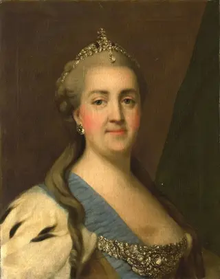 Portrait of Catherine II (1729-96), empress of Russia, by Vigilius Eriksen