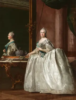Portrait of Catherine II in front of a Mirror, by Vigilius Eriksen