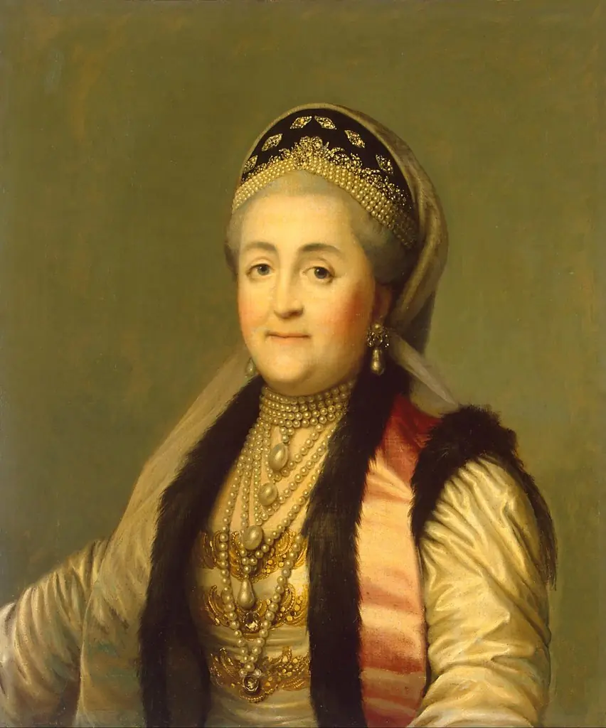 Portrait of Catherine II Wearing a Kokoshnik (Woman's Headdress). Copy