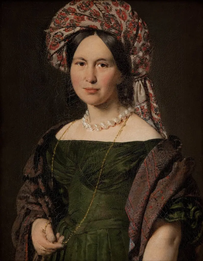 Portrait of Cathrine Jensen, née Lorenzen, the Artist's Wife Wearing a Turban