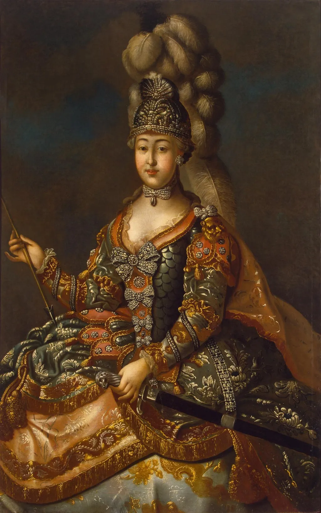 Portrait of Countess Anna Sheremetyeva in a ''Carousel'' Costume, oil, 1788