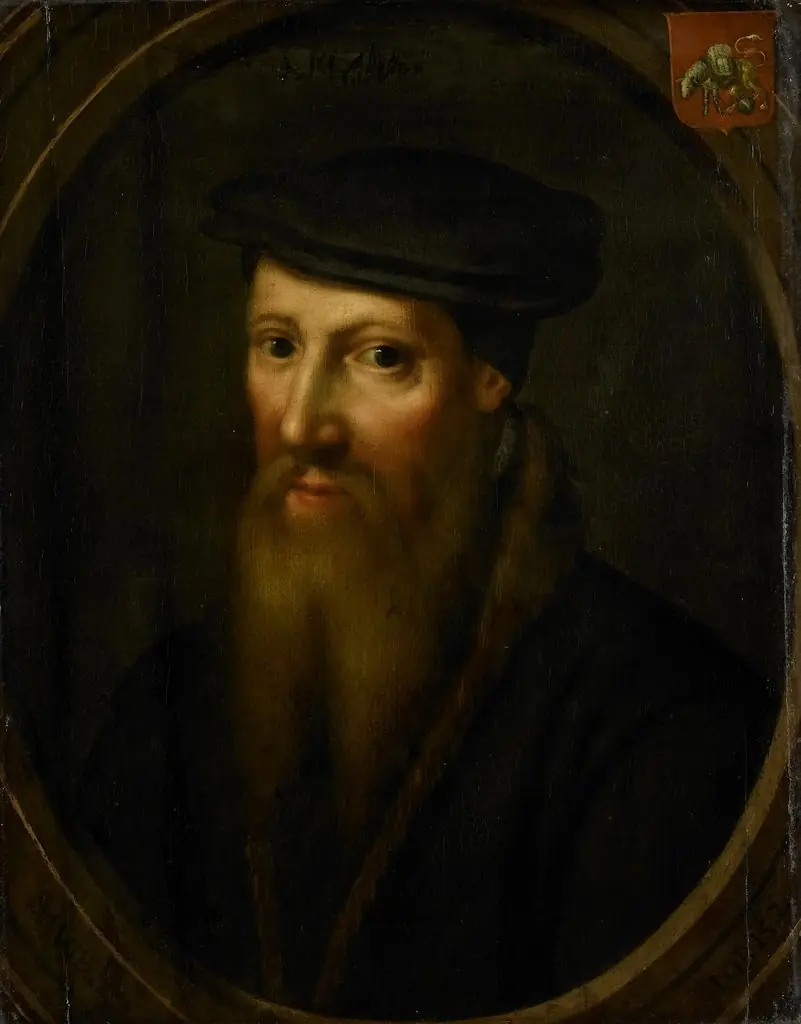Portrait of David Jorisz, Glass Painter in Delft, Fanatic Anabaptist, after 1544 in Basel, 1550