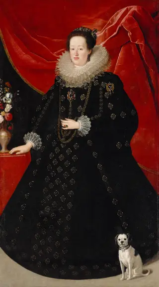 Portrait of Eleonore von Gonzaga (1598-1655), Empress in Black Dress, by Justus Sustermans