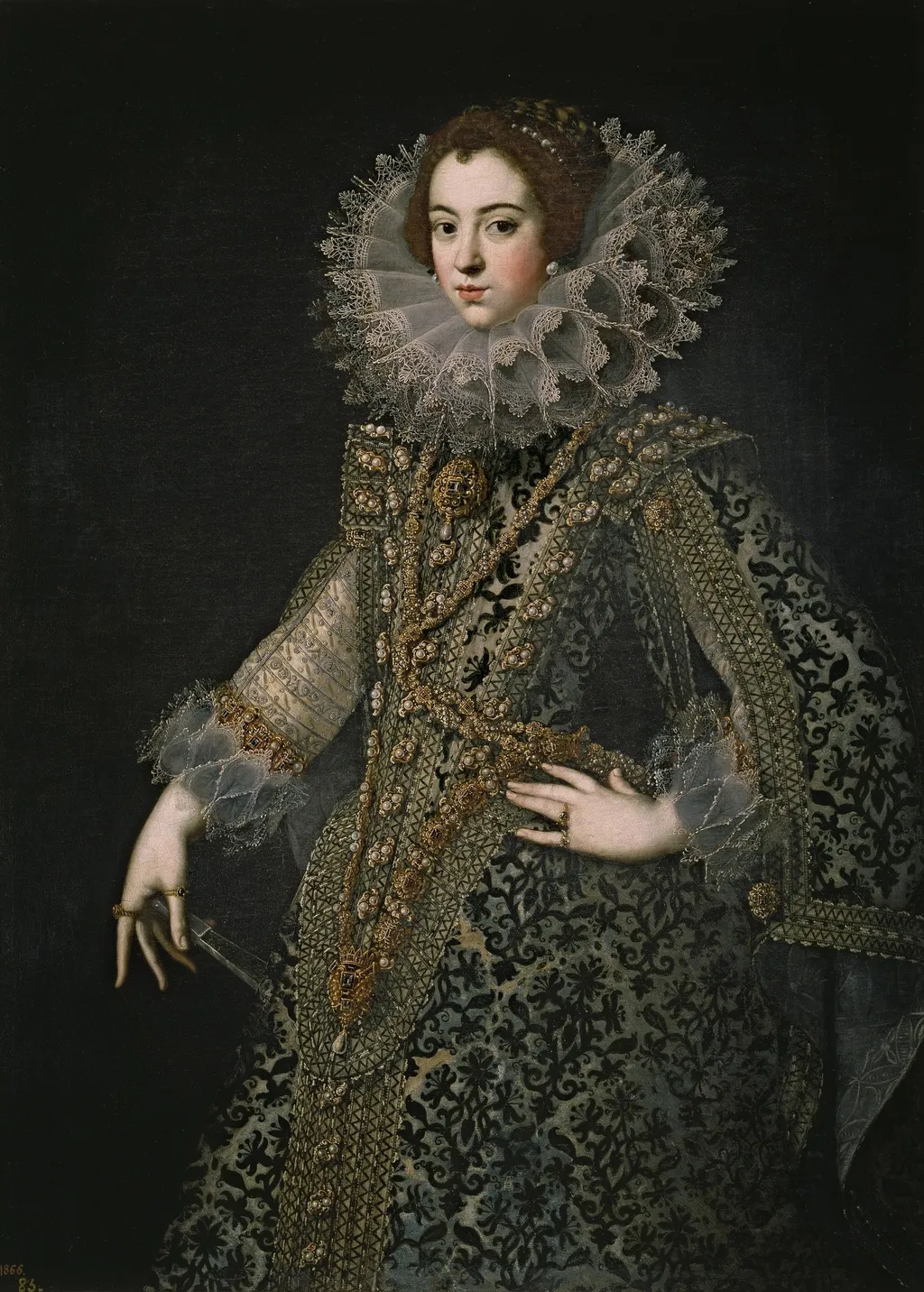 Portrait of Elisabeth of Bourbon, Queen of Spain, oil, 1620