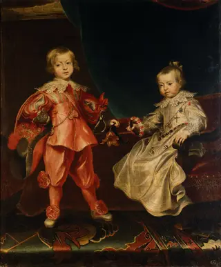 Portrait of Ferdinand IV with his sister Maria Anna, by Frans Luycx