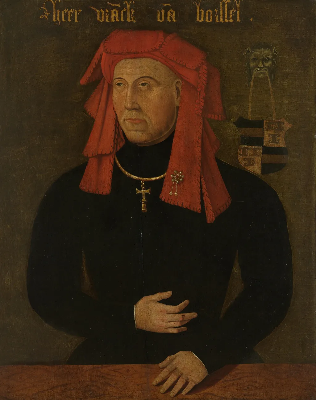 Portrait of Frank van Borselen (c. 1390-1470), Lord of Sint Maartensdijk, oil, 1490