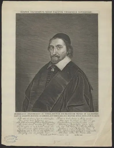 Portrait of Fridericus Spanhemius, professor of Theology