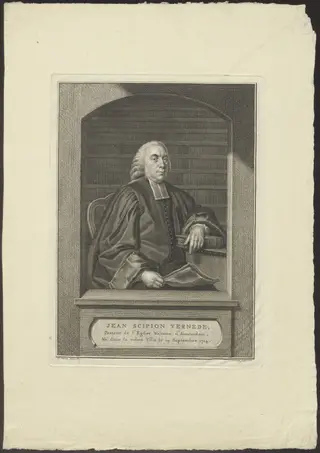 Portrait of Jean Scipion Vernede, Walloon minister in Amsterdam