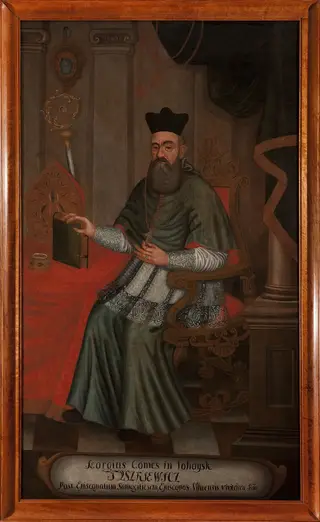 Portrait of Jerzy Tyszkiewicz (1596–1656), Leliwa coat of arms, bishop of Vilnius