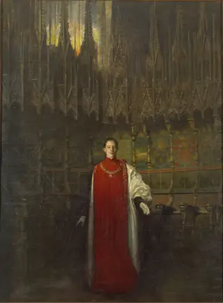 Portrait of King Alfonso XIII as sovereign of the Order of the Golden Fleece, by Ramon Casas
