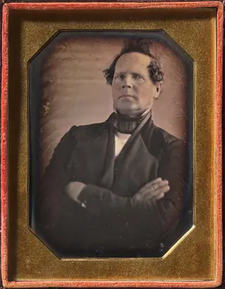 Portrait of Man Leaning Away from Camera