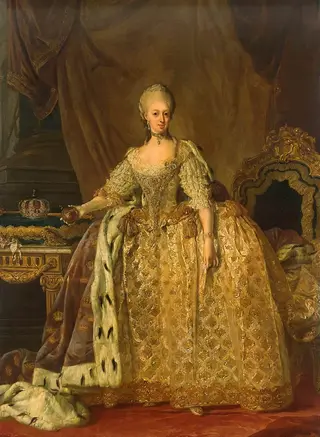 Portrait of Queen Sophie-Magdalene, by Lorens Pasch the Younger