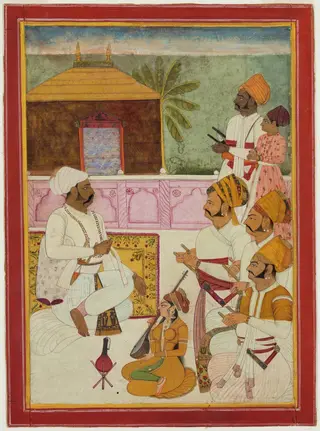 Portrait of Raja with Nobles (probably Raja Jaswant Singh)