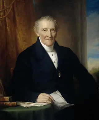 Portrait of Rodolphe le Chevalier, Merchant in Amsterdam and one of three Founders of the Holland Iron Railroad Company, by Jan Adam Kruseman