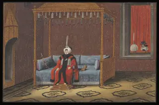 Portrait of Sultan Mahmud II enthroned