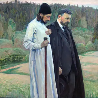 Portrait of the philosophers S.N. Bulgakov and P.A. Florensky