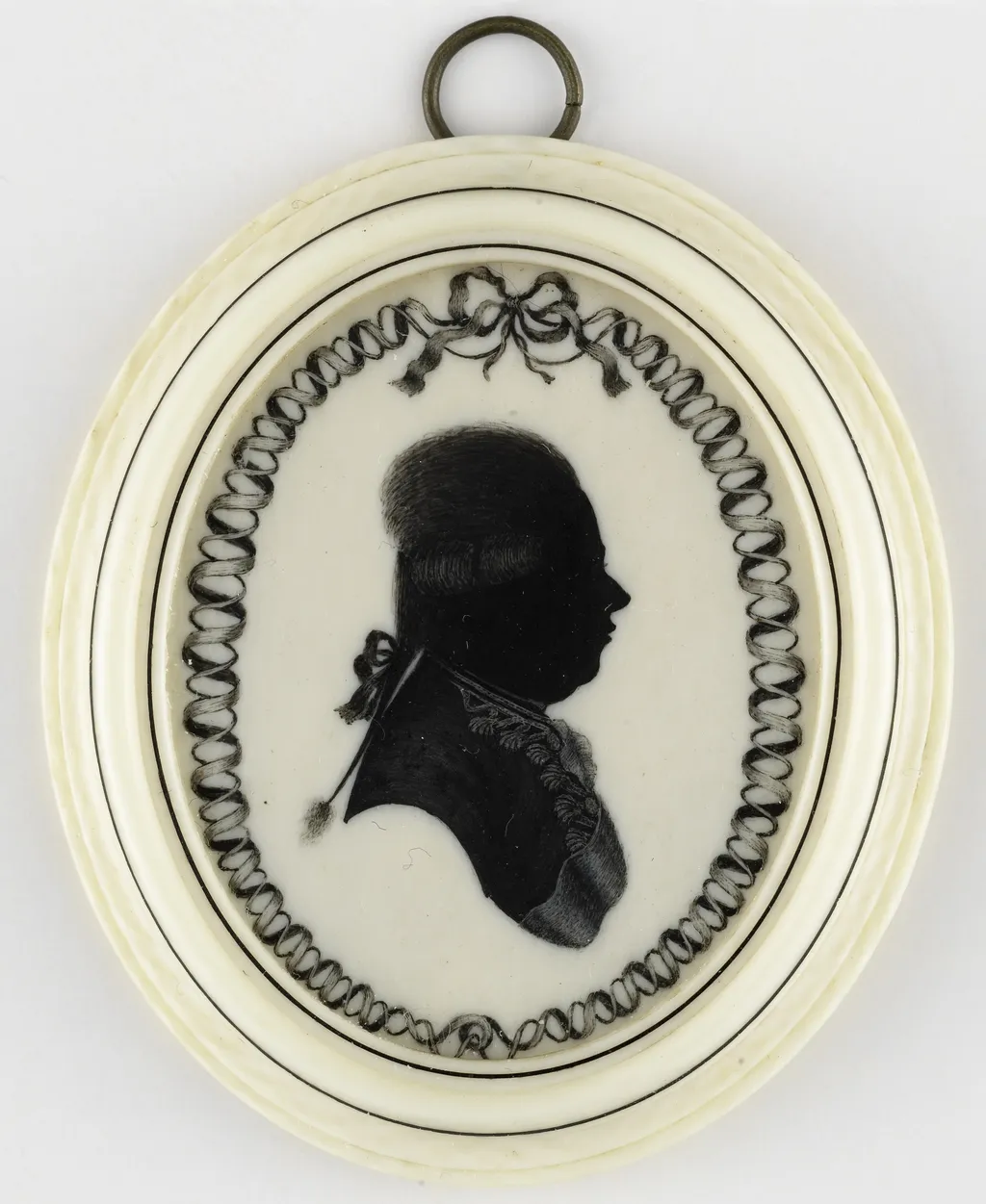 Portrait of Willem V van Oranje-Nassau (1748-1806), ivory, 1790
