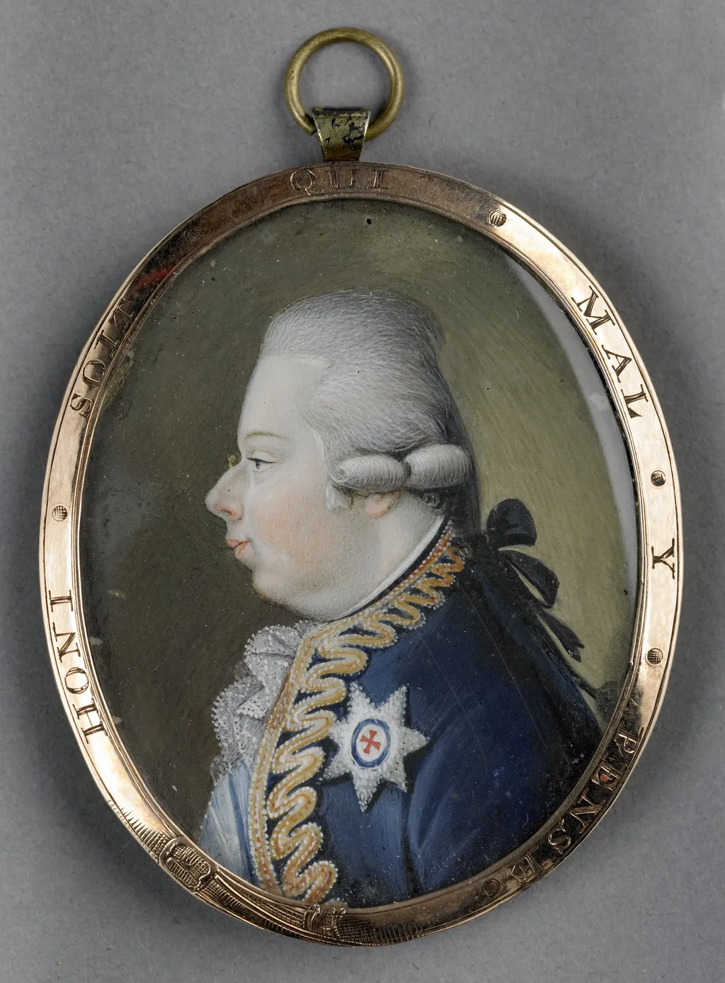 Portrait of Willem V van Oranje- Nassau (1748-1806), ivory, 1790