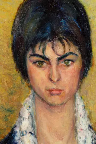 Portret de femeie în albastru