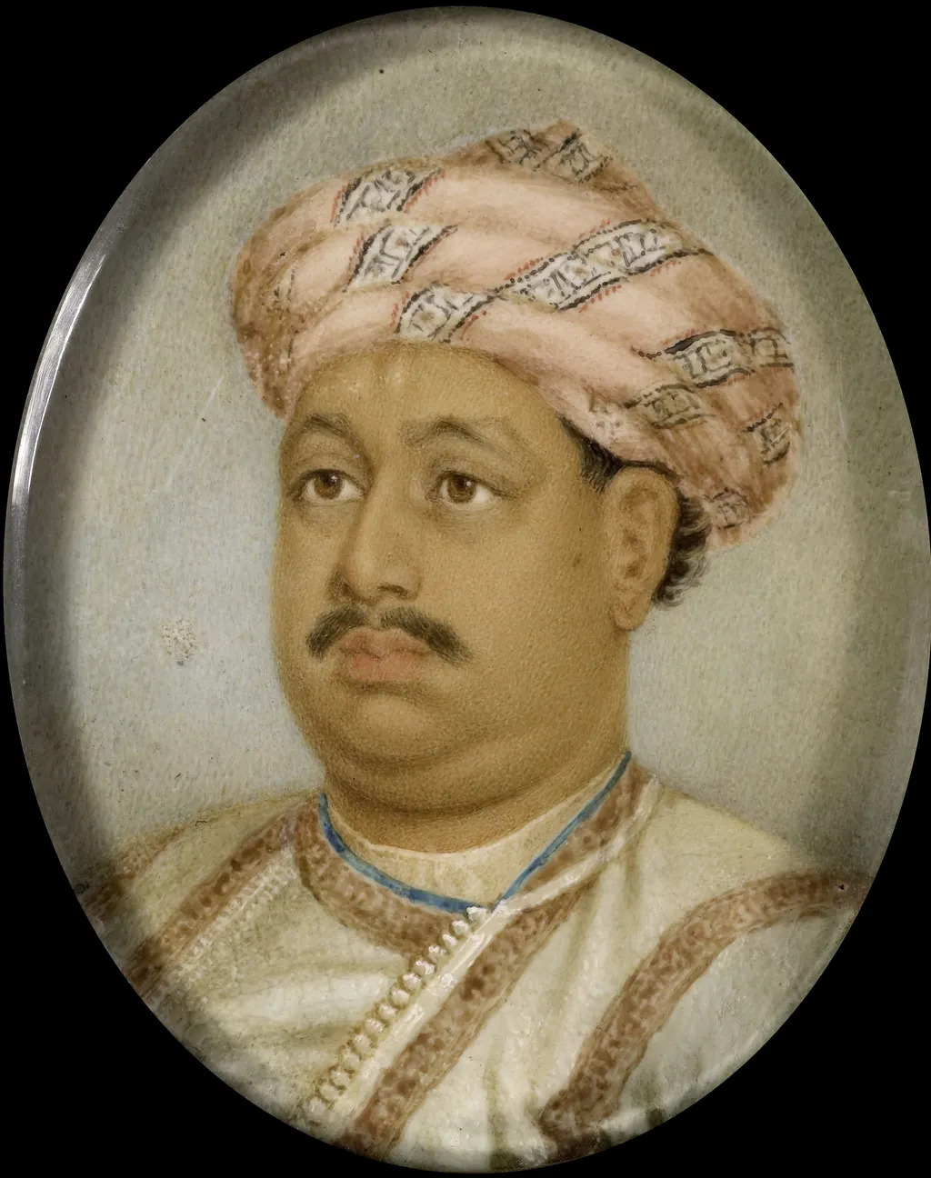 Portret van een Indische prins, ivory, 1750