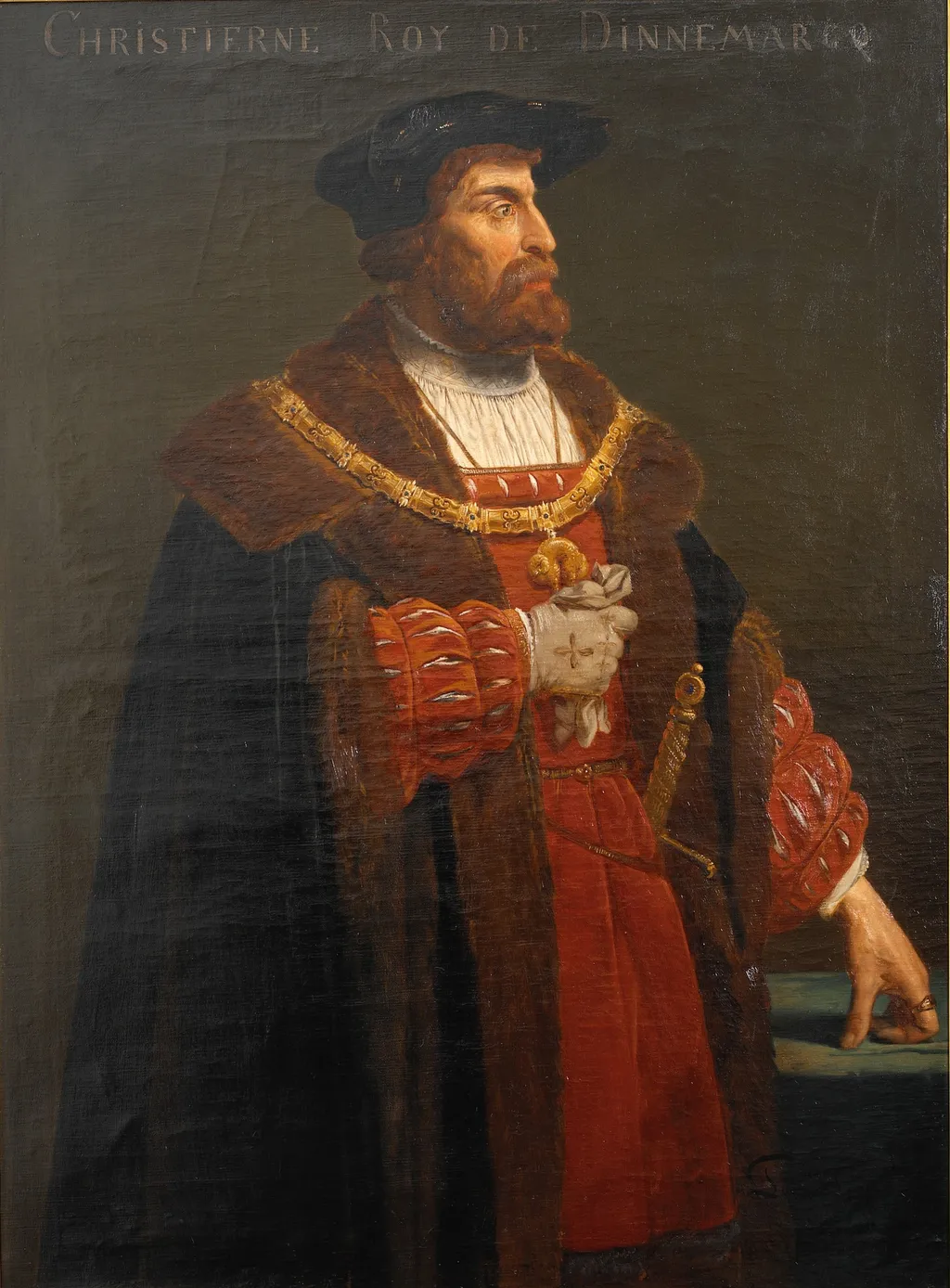 Christian II of Denmark, by Poul Hagelstein, oil, 1861
