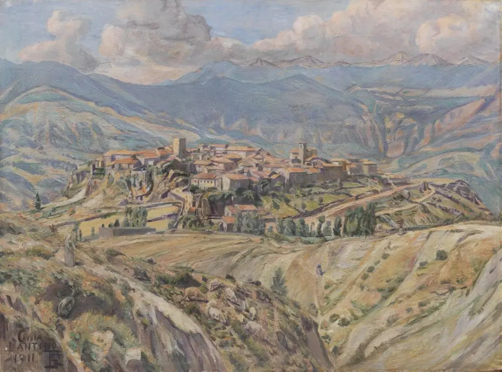 Cività d'Antino in the Abruzzi, by Poul Simon Christiansen